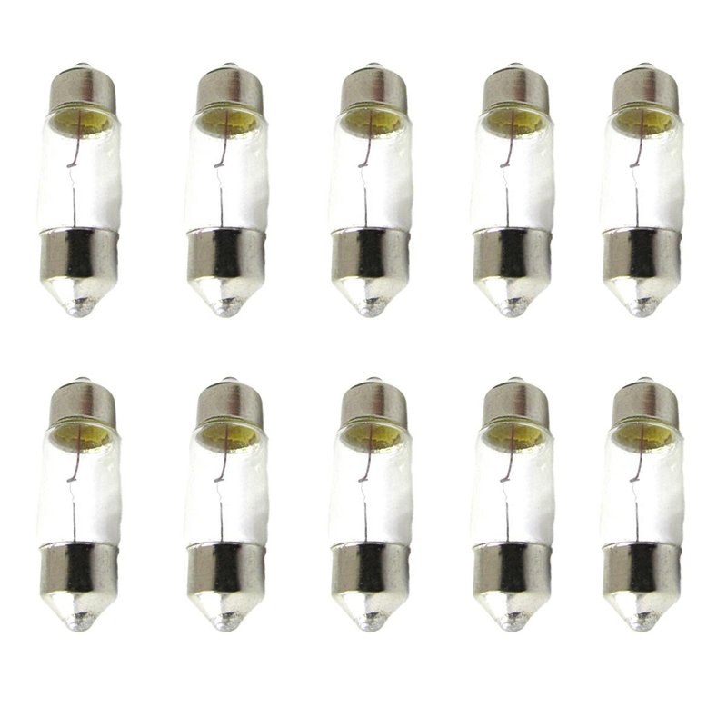 10x Lampade Alogene Siluro T11 31mm 12V 5W SV8,5-8 Interni Targa Auto