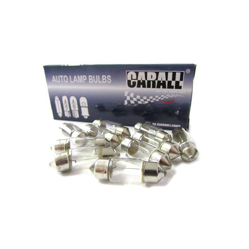 10x Lampade Alogene Siluro T11 31mm 12V 5W SV8,5-8 Interni Targa Auto