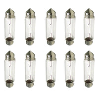 10 Lampade Alogene Siluro T11 C5W 12V 5W 36mm per Interni Auto e Luci Targa