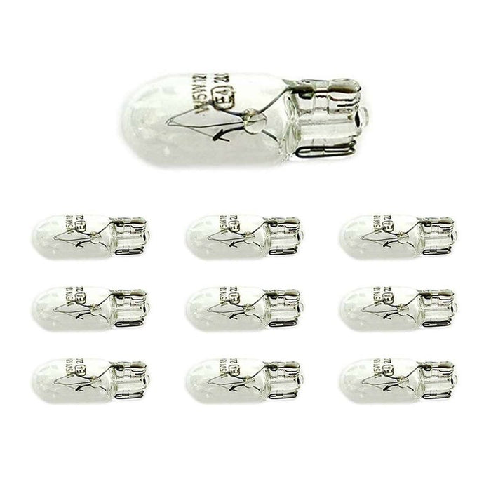 10 Lampade Alogene T10 W5W 24V 5W Tutto Vetro W2,1x9,5d per Camion e Veicoli 24V