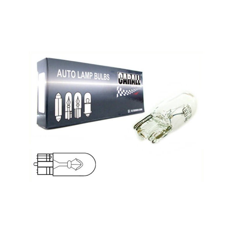 10 Lampade Alogene T10 W5W 24V 5W Tutto Vetro W2,1x9,5d per Camion e Veicoli 24V