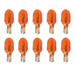 10 Lampade Alogene T10 WY5W 12V 5W Amber Arancione Vetro W2,1x9,5d