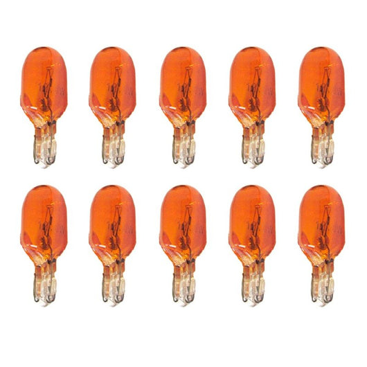 10 Lampade Alogene T10 WY5W 12V 5W Amber Arancione Vetro W2,1x9,5d