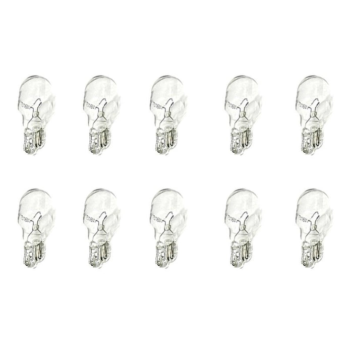 10x Lampade Alogene T15 W16W 12V 16W Wedge Tutto Vetro Retromarcia Posizione