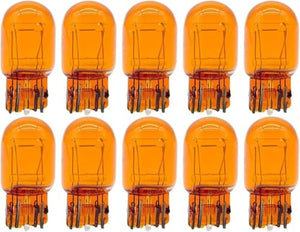 10 Pezzi Lampada Alogena T20 W21/5W 12V 21/5W 7443 Arancione Amber