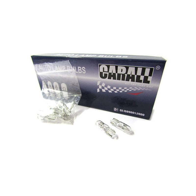 10 Lampade Alogene T5 W2W 12V 2W W2x4,6d per Cruscotto Spie e Luci Interne Auto