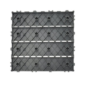 10 Pezzi Piastrelle Plastica Giardino 30x30x2cm Pavimento Esterno PVC Grigio