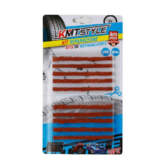 10 Pezzi Strisce Riparazione Pneumatici Tubeless 0,6X10CM