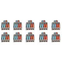 10 Sdoppiatore Elettrico Compatto Connettore Morsetto Elettrico Cavo Connettore 2P-4P