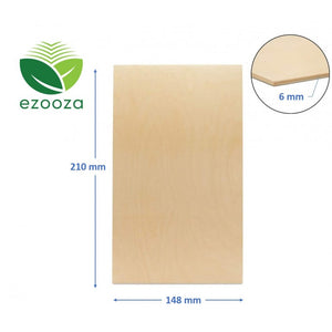 10 fogli pannello compensato 6 mm Pioppo A5 - 148 x 210 mm