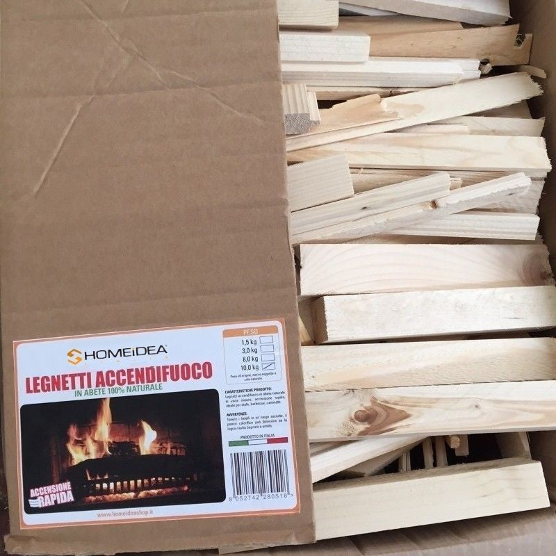 10 kg legnetti accendifuoco in abete - Home Idea Italia