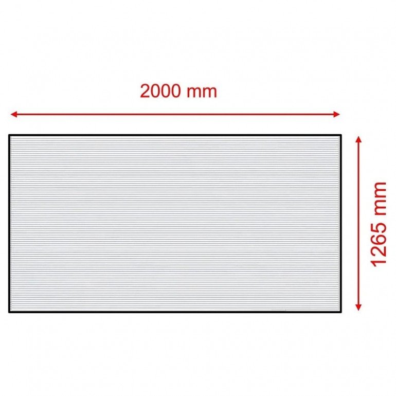 10 Lastre Corrugata in Policarbonato SuperDur Greca 76/18 Trasparente 126,5 x 200 cm