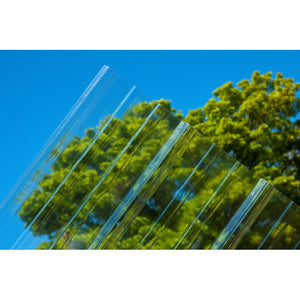 10 Lastre di Policarbonato Corrugato "SuperDur" ONDA 76/18 mm CLEAR 1265X1000mm con protezione UV