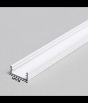 Profilo In Alluminio 1mt Da Incasso Senza Copertura Per Strip Led Strisce Al10mm         