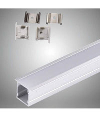 Profilo In Alluminio Da 2 Mt Incasso Con Copertura Opaca Per Strip Led Al-16         