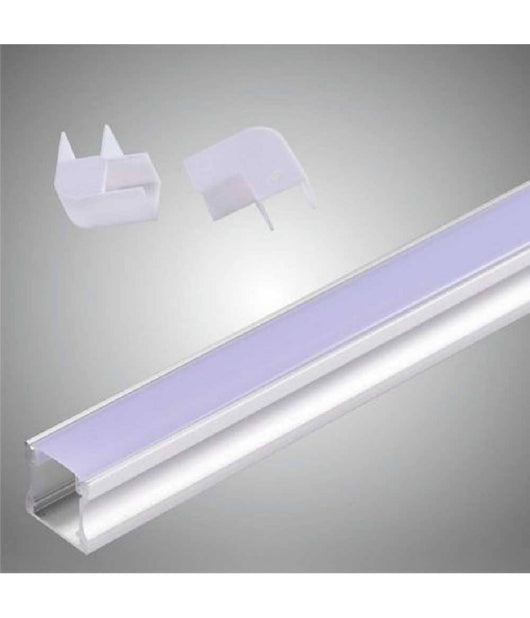 Profilo In Alluminio 2 Mt Incasso Copertura Opaca Per Strip Led Strisce Al-09         