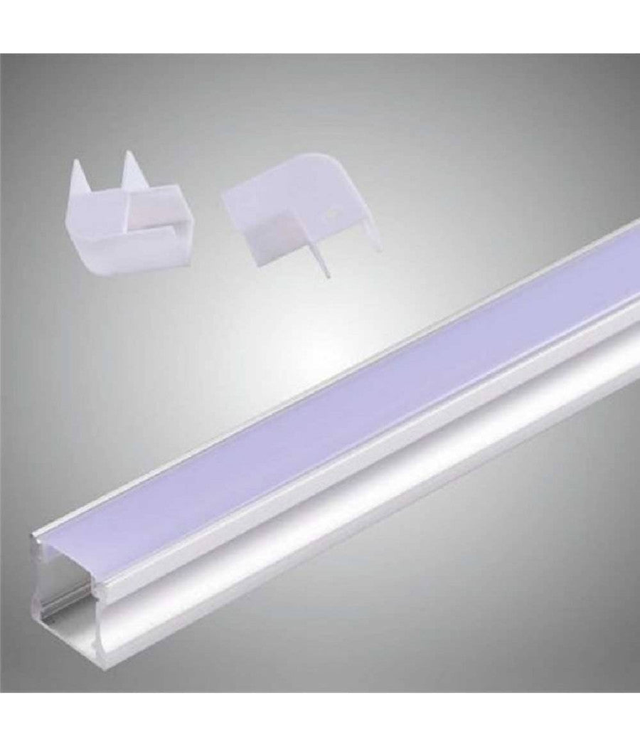 Profilo In Alluminio 2 Mt Incasso Copertura Opaca Per Strip Led Strisce Al-09         