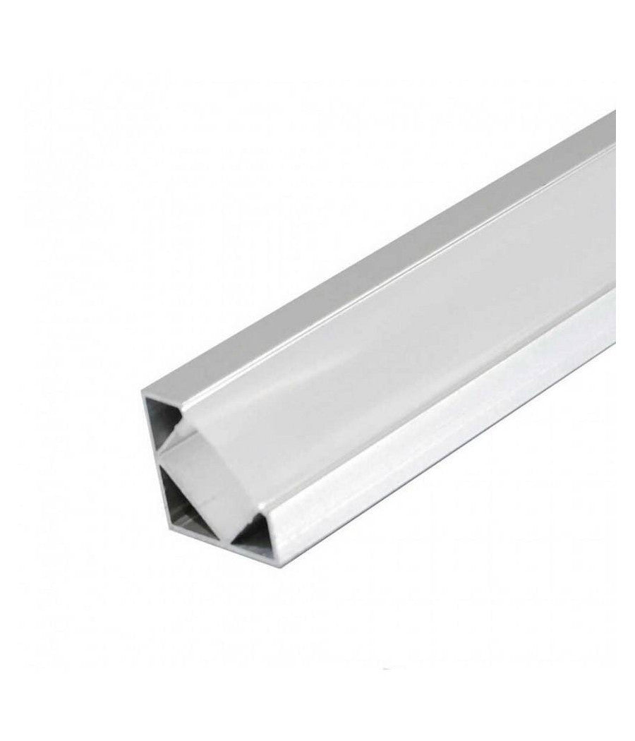 Profilo In Alluminio Da 2mt Angolare Copertura Opaca Per Strip Led Strisce Al-06         
