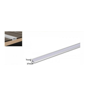 Profilo In Alluminio Da 2mt Slim Con Copertura Opaca Per Strip Led Strisce Al-02         