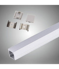 Profilo In Alluminio Barra Da 2mt Con Copertura Opaca Per Strip Led Strisce Al15         