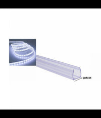Profilo In Plastica Da 1mt Senza Copertura Per Strip Led Strisce Da 10mm Ps-10mm         