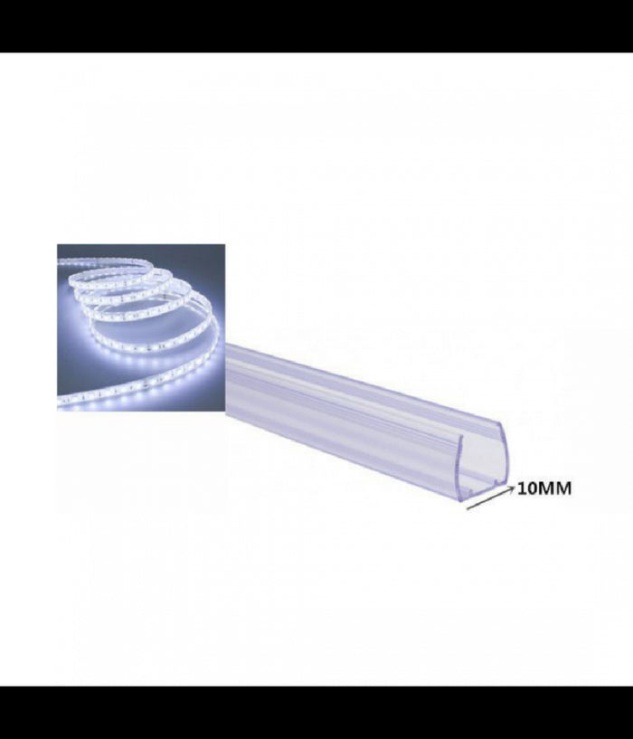 Profilo In Plastica Da 1mt Senza Copertura Per Strip Led Strisce Da 10mm Ps-10mm         