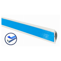 10 Pz Profili Canalina Passacavi Con Biadesivo In Pvc Colore Bianco 2 Mt 14x48mm