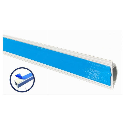 10 Pz Profili Canalina Passacavi Con Biadesivo In Pvc Colore Bianco 2 Mt 14x48mm