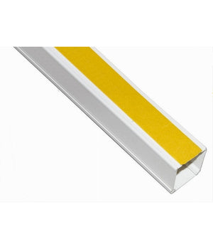 10 Pz Profili Passacavi Canalina Con Biadesivo In Pvc Colore Bianco 2 Mt 20x10mm         