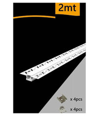 Profilo Ad Incasso Per Cartongesso Alluminio 2 Mt Con Copertura Opaca Al-18         