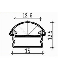 10 Pz Profilo In Alluminio Bombato A Plafone Sezionabile 2mt Per Strip Led Al-01         