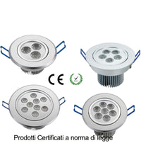 Faretto A Led Da Incasso Luce Calda O Fredda Per Controsoffitte In Cartongesso         