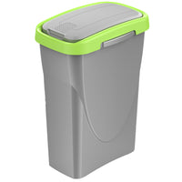 BIDONE PATTUMIERA RACCOLTA DIFFERENZIATA "ECOSWING" 15LT GRIGIO CORNICE VERDE MHOME 10.8070.VERDE