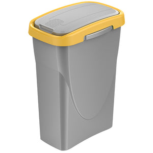 BIDONE PATTUMIERA RACCOLTA DIFFERENZIATA "ECOSWING" 40LT GRIGIO CORNICE GIALLA MHOME 10.8073.GIALLO