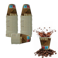 100 Bicchieri di carta Biodegradabili Per Caffe' Orzo Tè e Bibite fredde e calde Capacità 85ml