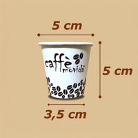 100 Bicchierini di caffè di carta Biodegradabili Per Caffe' Orzo 75ml Art.642356