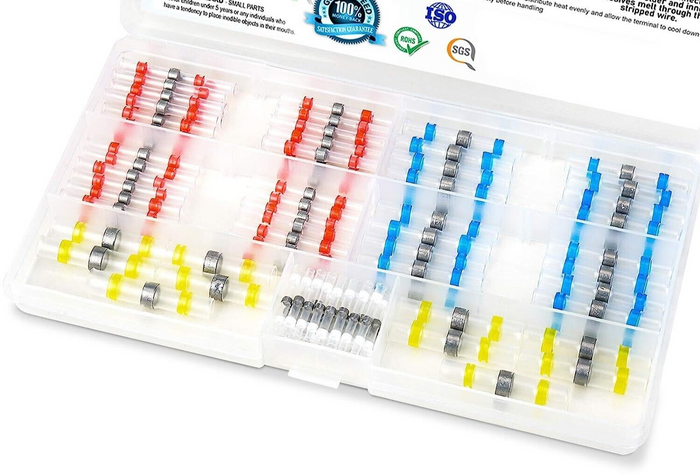 100 Connettori per saldatura connettori termoretraibilI connettorI cavi 07479