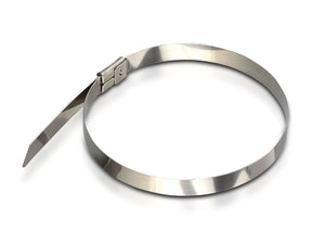 100 Fascette Acciaio Inox 4.6x350mm Stringitubo Metalliche Inossidabili Per Fili
