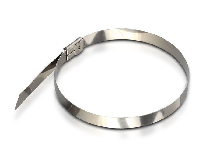 100 Fascette Acciaio Inox 4.6x350mm Stringitubo Metalliche Inossidabili Per Fili