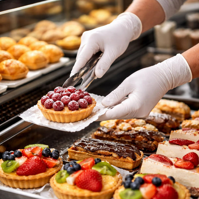 100 Guanti Monouso in Lattice Naturale Leggermente Talcati Taglia L Resistenti per Uso Professionale 830001700