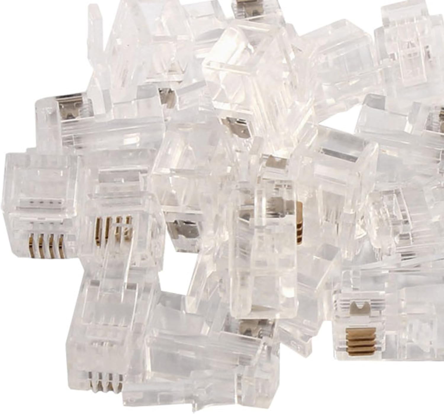 100 PEZZI CONNETTORE LAN CAT5 8 POLI ETHERNET PLUG LAN RJ45 NETWORK INTERNET