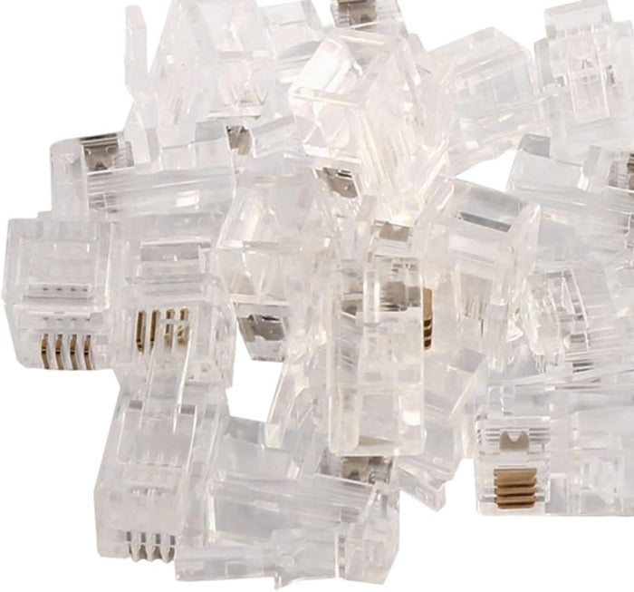 100 PEZZI CONNETTORE LAN CAT5 8 POLI ETHERNET PLUG LAN RJ45 NETWORK INTERNET