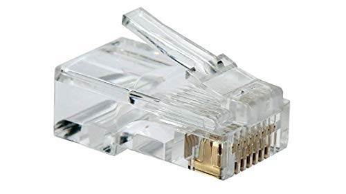 100 PEZZI CONNETTORE LAN CAT5 8 POLI ETHERNET PLUG LAN RJ45 NETWORK INTERNET