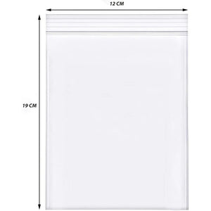 1000 Pezzi Buste Zip Trasparenti 12x19 cm Spessore 30 Micron Richiudibili