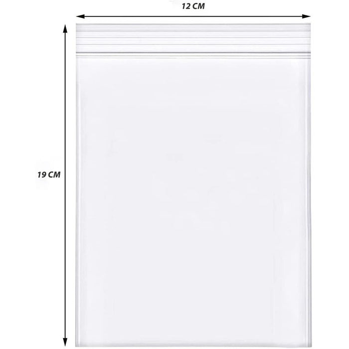 1000 Pezzi Buste Zip Trasparenti 12x19 cm Spessore 30 Micron Richiudibili