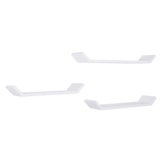 Set di 3 Mensole da Muro Modello BARCHETTA, Mensola Cameretta, Mensola da Parete. Misure 71x7 p15.5 cm 61x7 p15.5 cm e 51x7 p15.5 cm. Finitura BIANCO - MADE IN ITALY