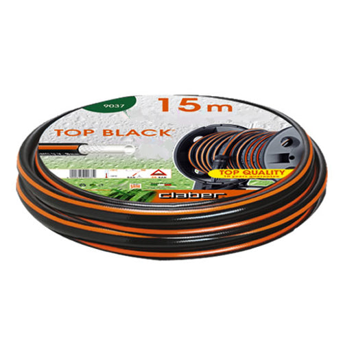Tubo irrigazione gomma atossica top black 15 mt 5/8\" claber"