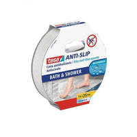 Nastro antisdrucciolo adesivo bagno e doccia 55533 TESA H.mm 25 mt 5 trasparente resistente