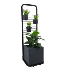 Tecnokit Fioriera Verticale Anthea in acciaio, dimensioni cm 48x42x153 con vasi inclusi