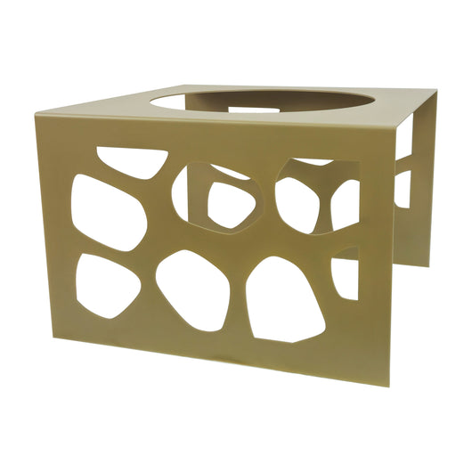 Porta vasi arredo giardino in metallo cm 60x60x40h